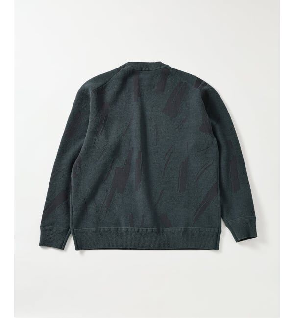 EDIFICE「ジャガード シェニール ヤーン クルーネック プルオーバー」|ニット・セーター|