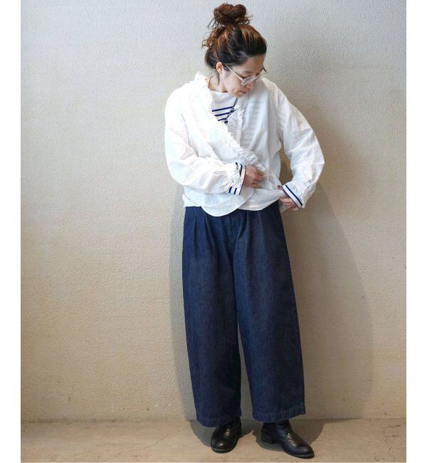 journal standard luxe「《追加》CLシャンブレー フリルブラウス」|シャツ・ブラウス|