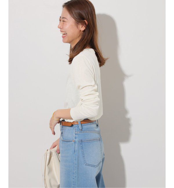 JOURNAL STANDARD relume「《追加3》ソフトテレコクルーネックロングTEE」|Tシャツ・カットソー|