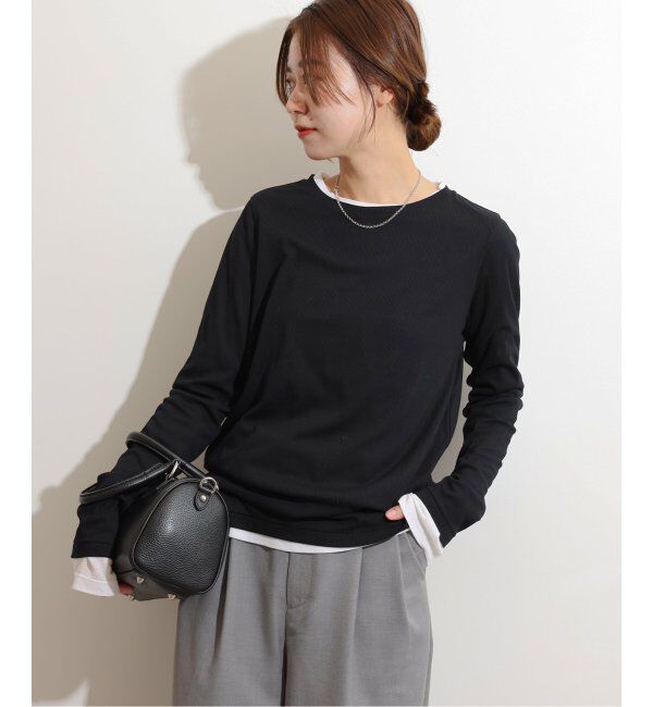 JOURNAL STANDARD relume「《追加3》ソフトテレコクルーネックロングTEE」|Tシャツ・カットソー|