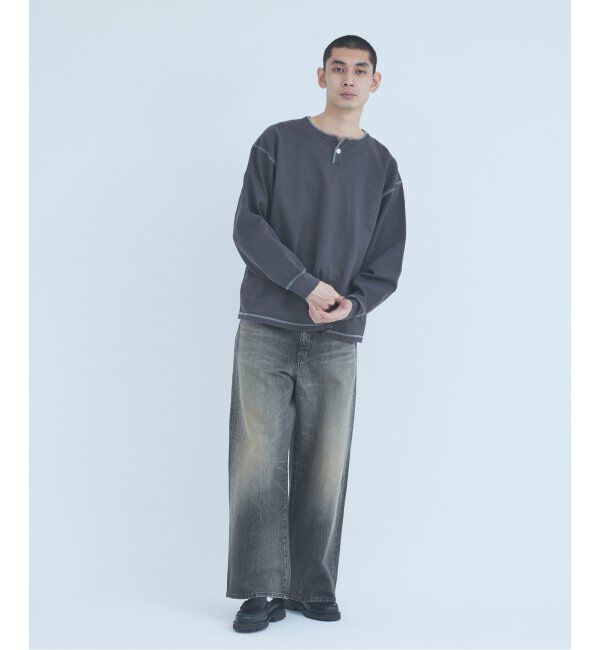 JOURNAL STANDARD「OEジャカード ピグメントヘンリーネック」|Tシャツ・カットソー|