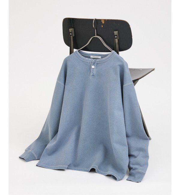JOURNAL STANDARD「OEジャカード ピグメントヘンリーネック」|Tシャツ・カットソー|ブルー