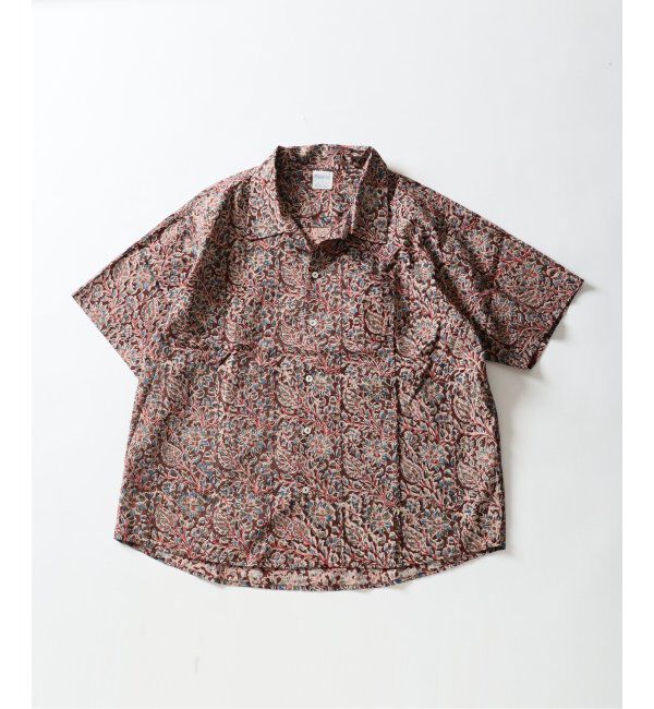JOURNAL STANDARD relume「bunai 別注 KALAMKARI プリント 半袖シャツ」|シャツ・ブラウス|ボルドー