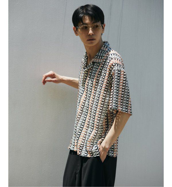 JOURNAL STANDARD「アブストラクト レース 半袖 シャツ」|シャツ・ブラウス|