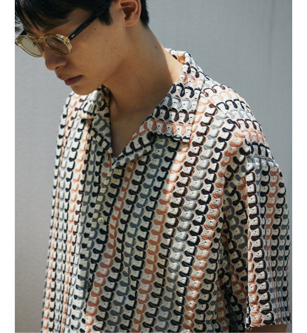 JOURNAL STANDARD「アブストラクト レース 半袖 シャツ」|シャツ・ブラウス|