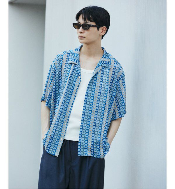 JOURNAL STANDARD「アブストラクト レース 半袖 シャツ」|シャツ・ブラウス|