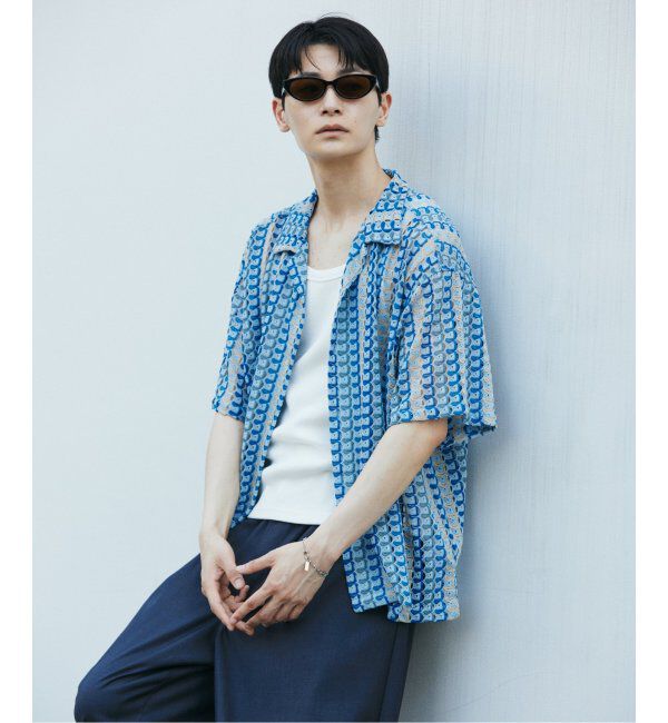 JOURNAL STANDARD「アブストラクト レース 半袖 シャツ」|シャツ・ブラウス|