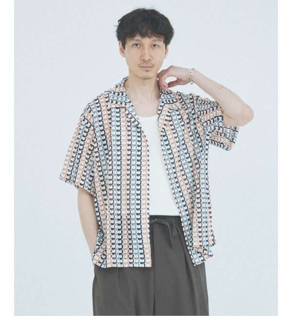 JOURNAL STANDARD「アブストラクト レース 半袖 シャツ」|シャツ・ブラウス|