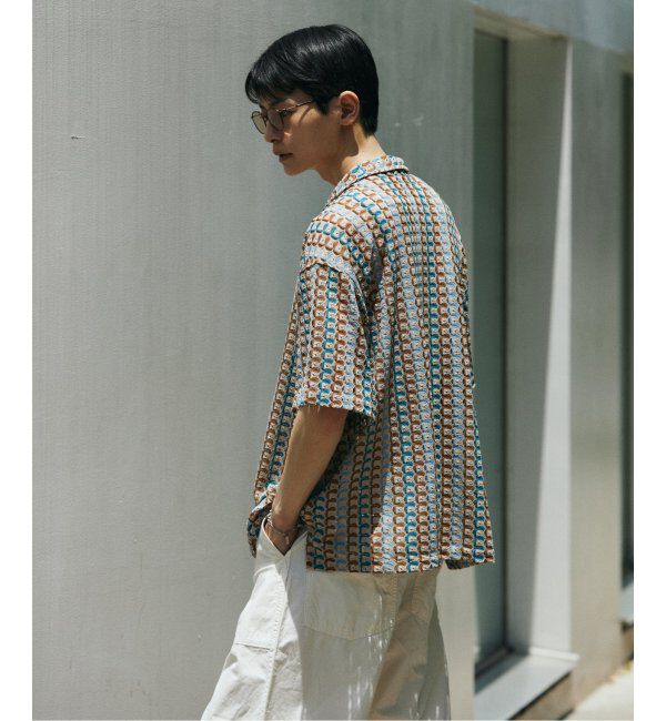 JOURNAL STANDARD「アブストラクト レース 半袖 シャツ」|シャツ・ブラウス|