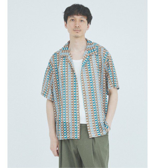 JOURNAL STANDARD「アブストラクト レース 半袖 シャツ」|シャツ・ブラウス|