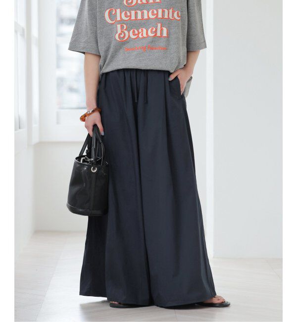 JOURNAL STANDARD relume「《追加》【MULTI FUNC+】UVカット / 接触冷感 / ギャザーワイドパンツ」|その他|ネイビー