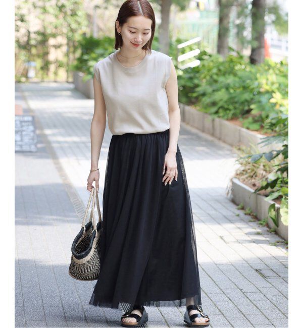 JOURNAL STANDARD relume「《WEB限定追加5》ウォッシャブルチュールイージースカート」|スカート|