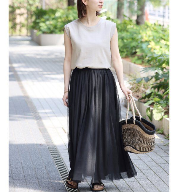 JOURNAL STANDARD relume「《WEB限定追加5》ウォッシャブルチュールイージースカート」|スカート|