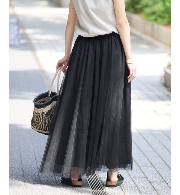 JOURNAL STANDARD relume「《WEB限定追加5》ウォッシャブルチュールイージースカート」|スカート|