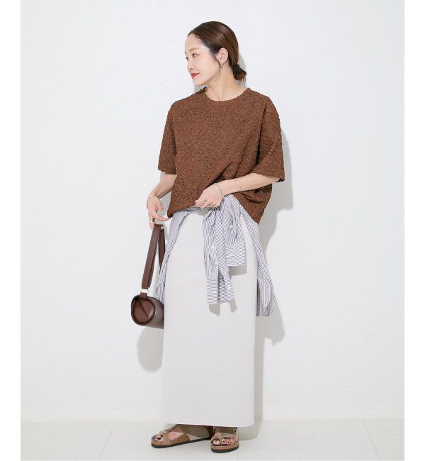 JOURNAL STANDARD「《WEB限定追加》シャーリングハーフスリーブTシャツ」|Tシャツ・カットソー|