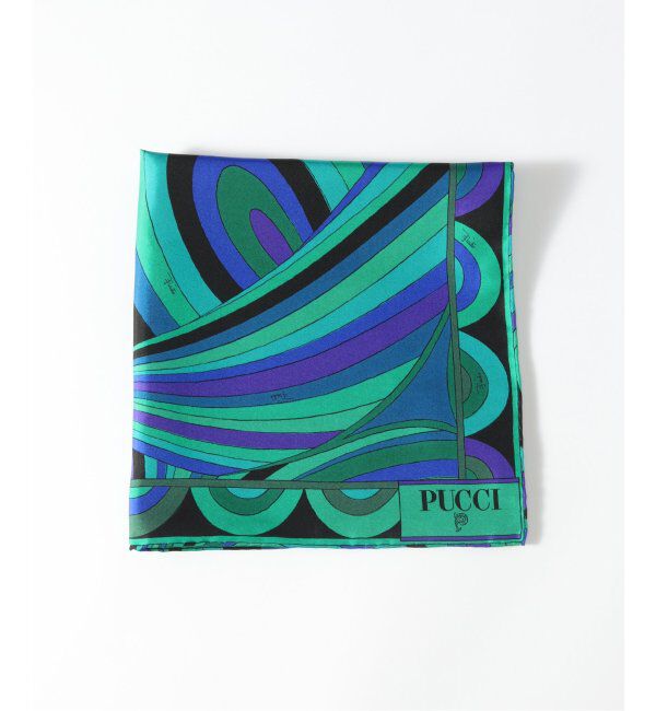 JOURNAL STANDARD「EMILIO PUCCI / エミリオプッチ FOULARD 52X52-SILK TWILL」|バンダナ・スカーフ|ブルー