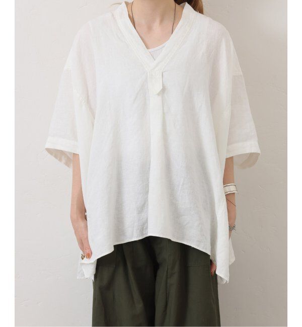 journal standard luxe「40リネンワッシャー Vスキッパーシャツ」|シャツ・ブラウス|