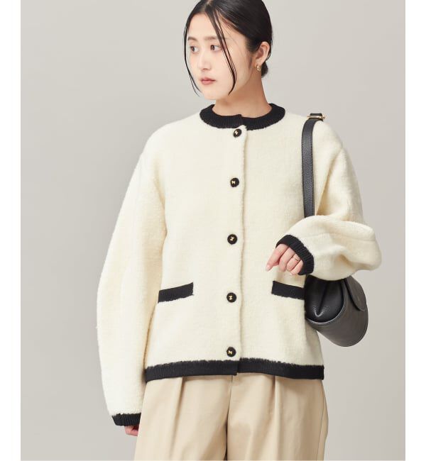 journal standard L'essage「《SP》【金子綾さん着用】バイカラーボアカーディガン」|カーディガン|