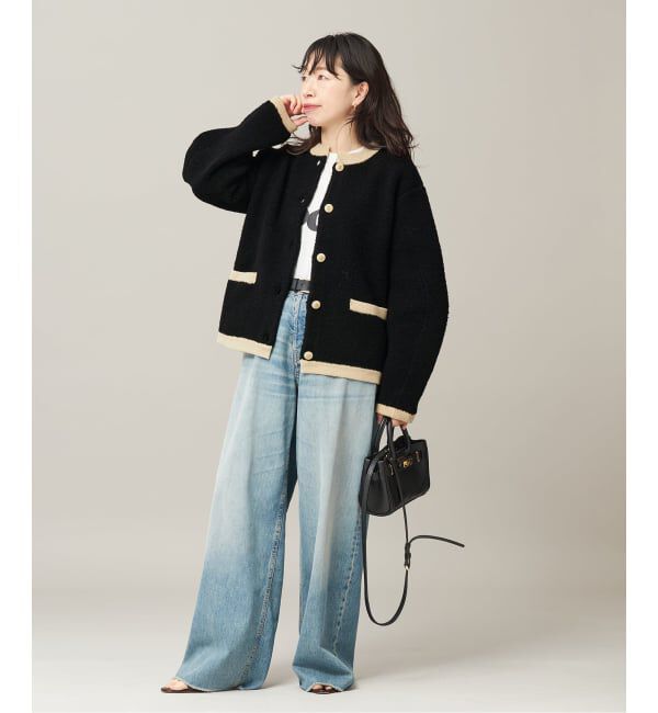 journal standard L'essage「《SP》【金子綾さん着用】バイカラーボアカーディガン」|カーディガン|