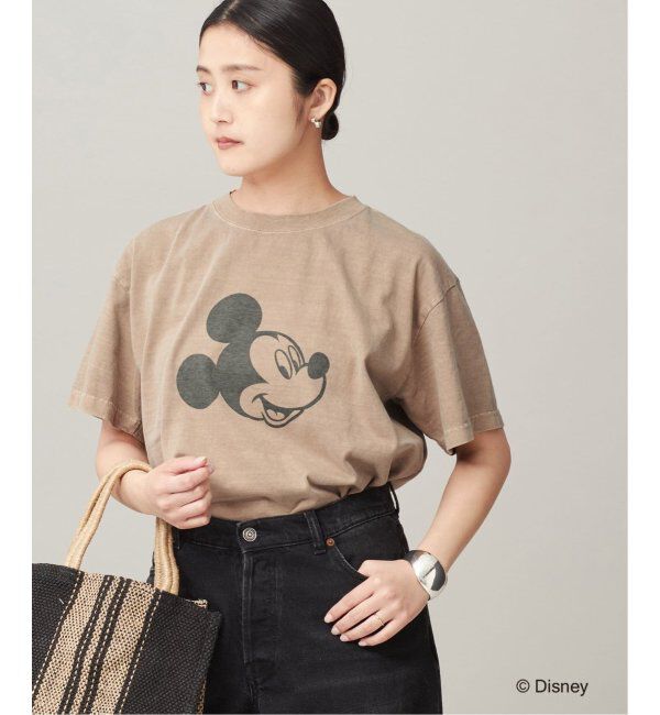 journal standard L'essage「《追加4》【MICKEY】ピグメントTシャツ」|Tシャツ・カットソー|ベージュ