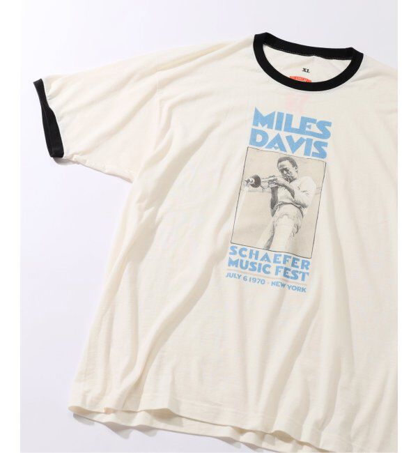 JOURNAL STANDARD relume「BLUESCENTRIC 別注 リンガーT &rdquo;MILES DAVIS NEW YORK CITY&rdquo;」|Tシャツ・カットソー|ホワイト