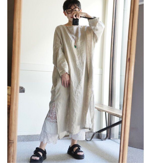 journal standard luxe「エアリネン Plain-DRESS」|ワンピース|ベージュ