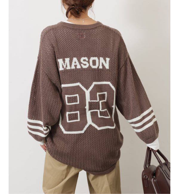 JOURNAL STANDARD「別注【MASON/メイソン】スカシアミレタードニット」|ニット・セーター|キャメル