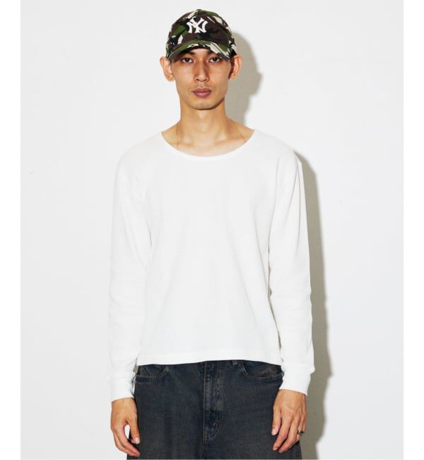 JOURNAL STANDARD「ワイド ネック サーマル ロンT」|Tシャツ・カットソー|