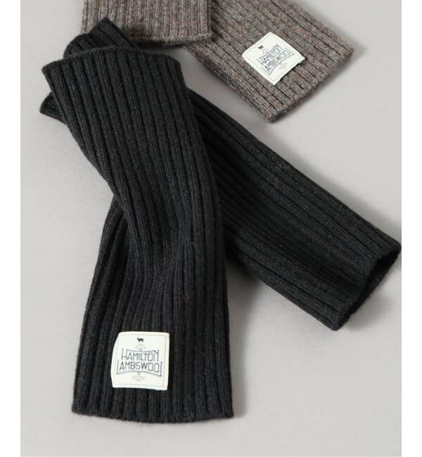 JOURNAL STANDARD relume「ハミルトン ウール ガーター ハンドウォーマー」|手袋|ブラック A
