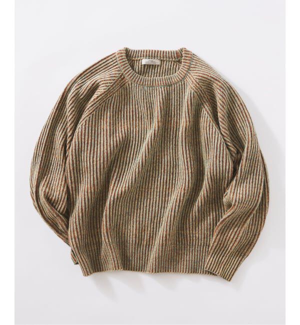 JOURNAL STANDARD relume「コントラスト リブ クルーネック ニット　」|ニット・セーター|グリーン