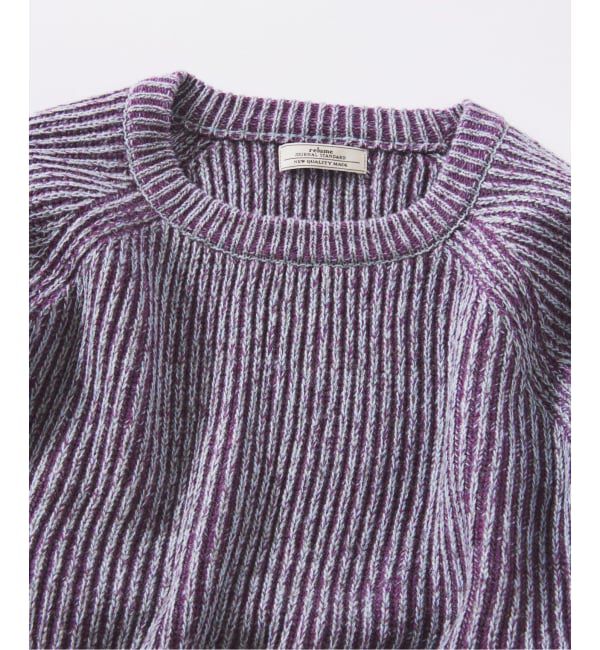 JOURNAL STANDARD relume「コントラスト リブ クルーネック ニット　」|ニット・セーター|