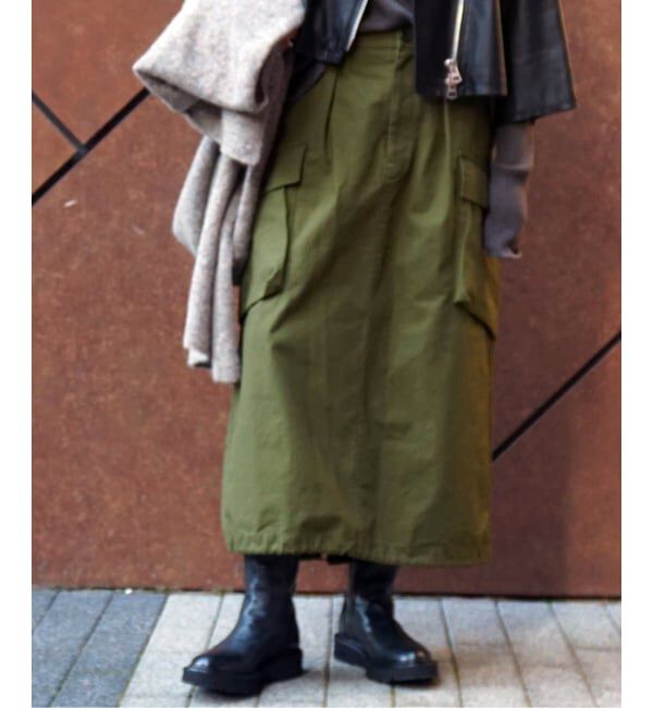 journal standard luxe「《追加予約》リップストップ カーゴスカート」|スカート|カーキ
