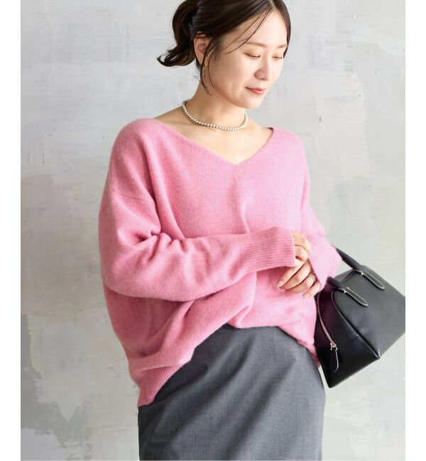 JOURNAL STANDARD「FOX WOOL 2WAY Vネックプルオーバー」|ニット・セーター|ピンク