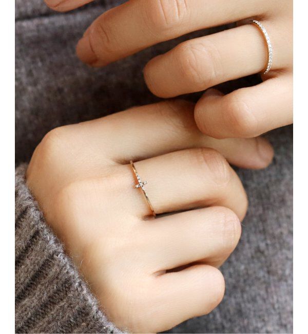 Lilas by Spick&Span「クロスダイヤモチーフリングK10」|リング|