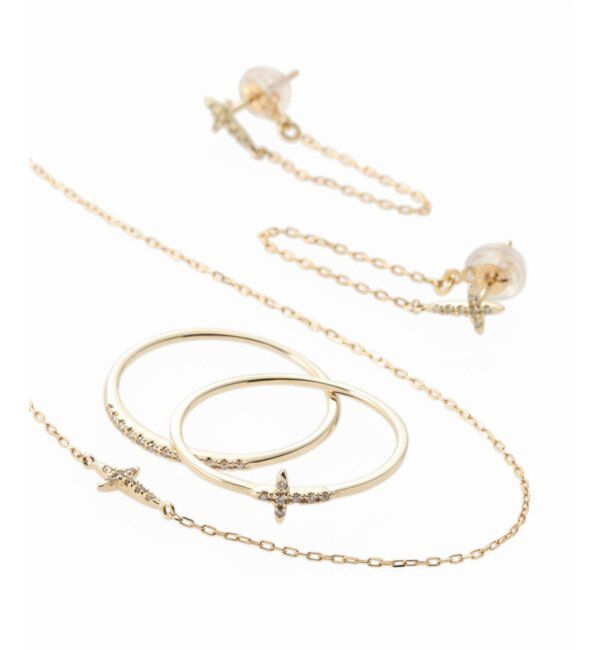 Lilas by Spick&Span「クロスダイヤモチーフリングK10」|リング|