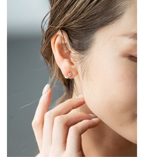 NOBLE「HIROTAKA/ヒロタカ Bird of Paradise ハーフフープピアス(片耳)」|ピアス|ホワイト