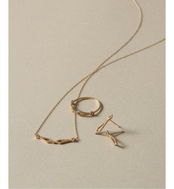 Lilas by Spick&Span「デフォルメーションダイヤネックレス K10」|ネックレス|