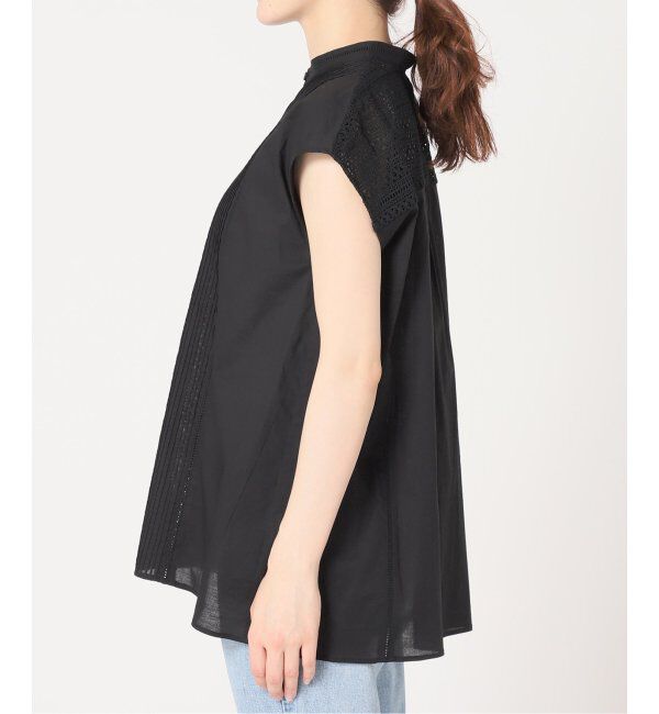Spick and Span「≪追加≫ケミカルレーススタンドカラーブラウス」|シャツ・ブラウス|