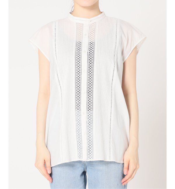 Spick and Span「≪追加≫ケミカルレーススタンドカラーブラウス」|シャツ・ブラウス|