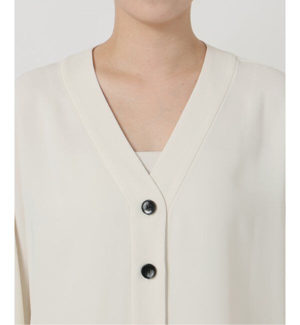 NOBLE「エステルダブルクロスカーデブラウス」|シャツ・ブラウス|