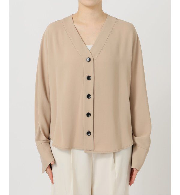 NOBLE「エステルダブルクロスカーデブラウス」|シャツ・ブラウス|