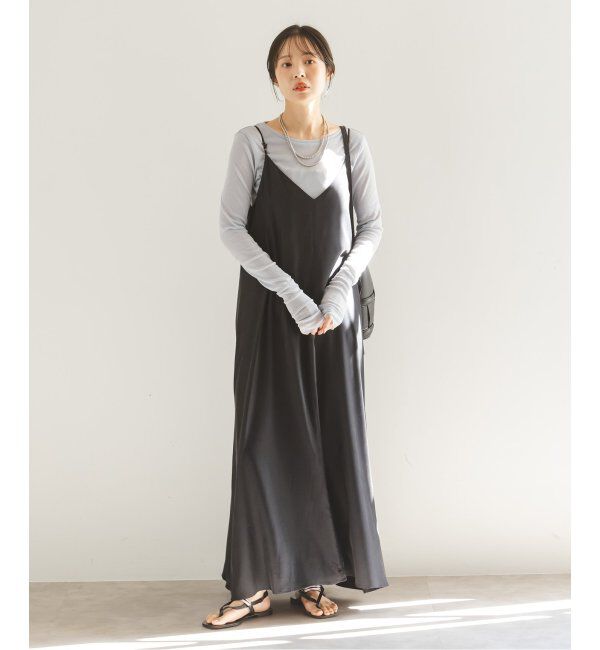 NOBLE「《追加》ビンテージツイルコンフォータブルキャミワンピース  6」|ワンピース|