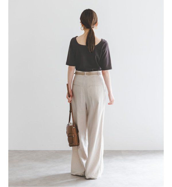 NOBLE「《追加》スビンコットンソフトスクエアーネックTシャツ 2」|Tシャツ・カットソー|