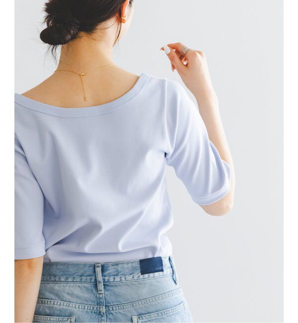 NOBLE「《追加》スビンコットンソフトスクエアーネックTシャツ 2」|Tシャツ・カットソー|