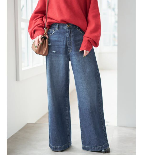 Spick and Span「《追加2》5 1/2 BAGGY DENIM」|デニム|ブルー