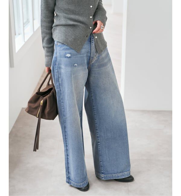 Spick and Span「《追加2》5 1/2 BAGGY DENIM」|デニム|サックスブルー