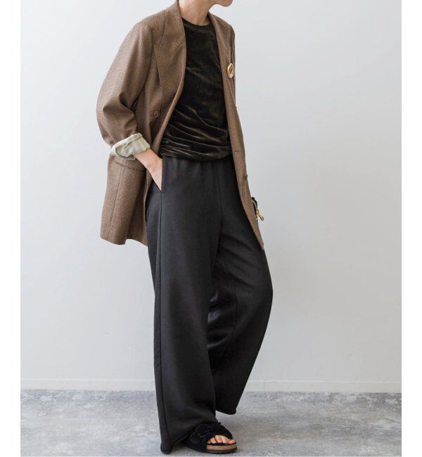 Spick and Span「《追加》ベロアハーフスリーブプルオーバー」|Tシャツ・カットソー|