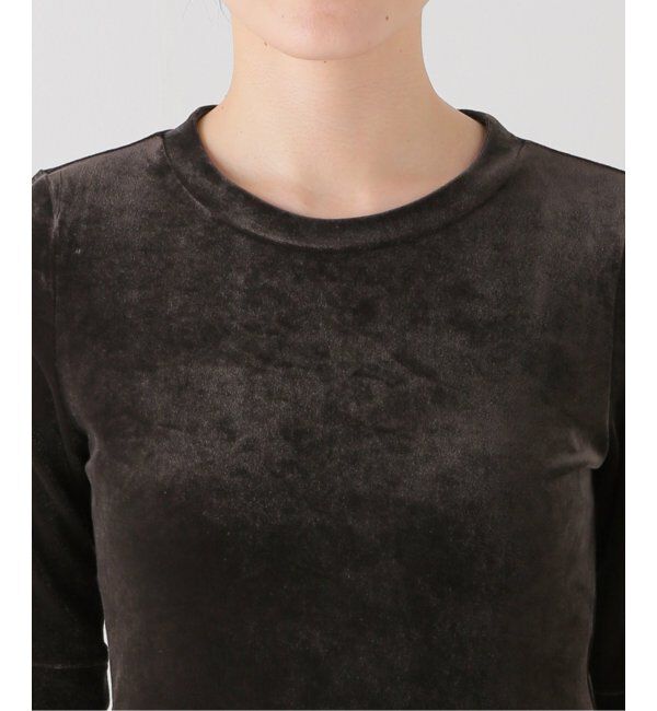 Spick and Span「《追加》ベロアハーフスリーブプルオーバー」|Tシャツ・カットソー|