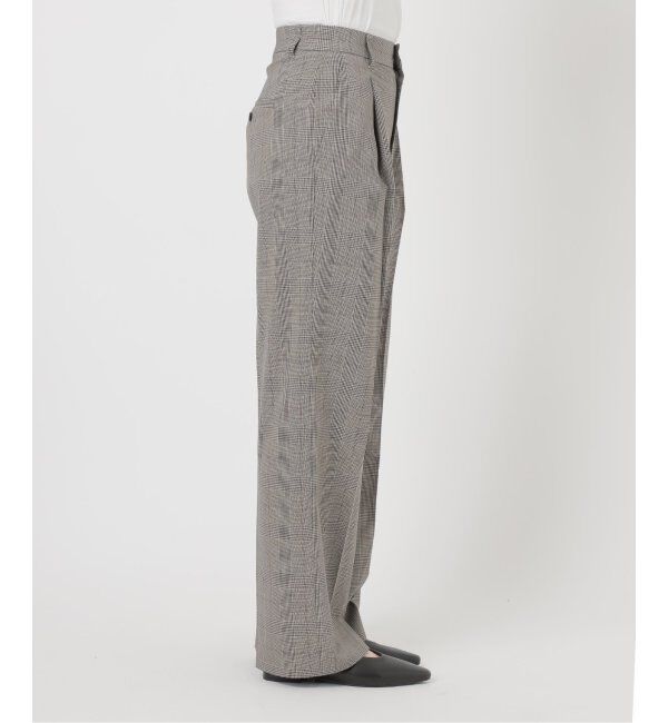 Spick and Span「ウォッシャブルチェックストレッチパンツ」|スラックス|