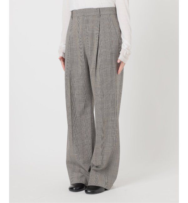 Spick and Span「ウォッシャブルチェックストレッチパンツ」|スラックス|